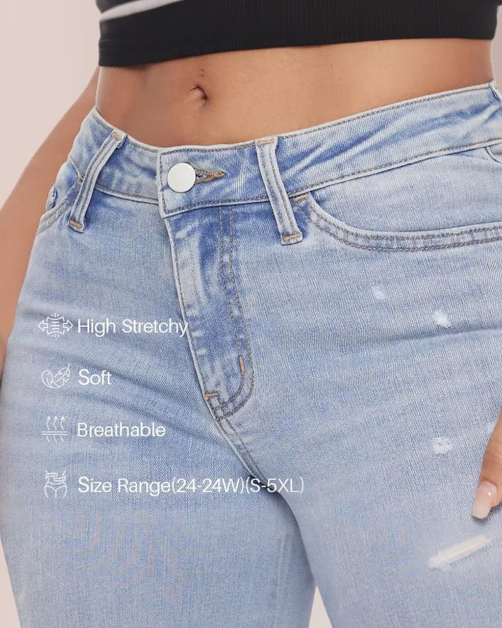 Mid-low Rise Baggy Jeans VIP